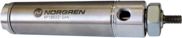 Norgren - 2" Stroke Single Acting Air Cylinder - 10-32 Port, 10-32 Rod Thread - Caliber Tooling