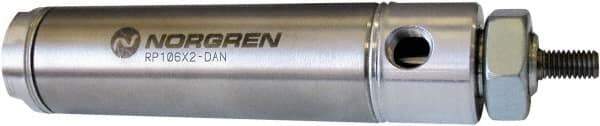 Norgren - 1" Stroke x 9/16" Bore Single Acting Air Cylinder - 10-32 Port, 10-32 Rod Thread - Caliber Tooling
