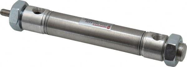 Norgren - 3" Stroke x 3/4" Bore Double Acting Air Cylinder - 1/8 Port, 1/4-28 Rod Thread - Caliber Tooling