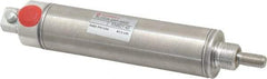 Norgren - 2" Stroke x 1-1/16" Bore Single Acting Air Cylinder - 1/8 Port, 5/16-24 Rod Thread - Caliber Tooling