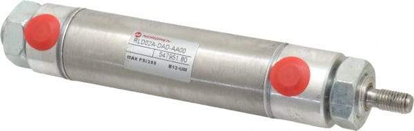 Norgren - 2" Stroke x 1-1/16" Bore Double Acting Air Cylinder - 1/8 Port, 5/16-24 Rod Thread - Caliber Tooling