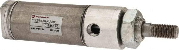 Norgren - 1" Stroke x 1-1/4" Bore Double Acting Air Cylinder - 1/8 Port, 7/16-20 Rod Thread - Caliber Tooling