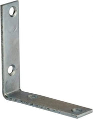 Value Collection - 3" Long x 3/4" Wide, Steel, Corner Brace - Zinc Plated - Caliber Tooling