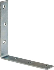 Value Collection - 5" Long x 1" Wide, Steel, Corner Brace - Zinc Plated - Caliber Tooling