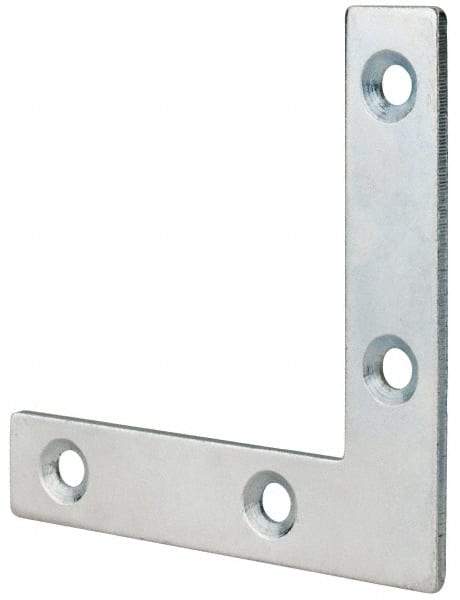 Value Collection - 2-1/2" Long x 1/2" Wide, Steel, Corner Brace - Zinc Plated - Caliber Tooling