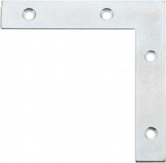 Value Collection - 5" Long x 0.870" Wide, Steel, Corner Brace - Zinc Plated - Caliber Tooling