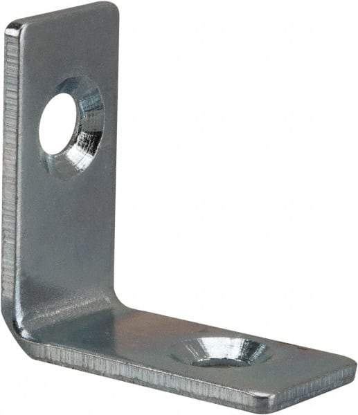 Value Collection - 1" Long x 1-1/2" Wide, Steel, Corner Brace - Zinc Plated - Caliber Tooling