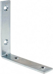 Value Collection - 3-1/2" Long x 3/4" Wide, Steel, Corner Brace - Zinc Plated - Caliber Tooling