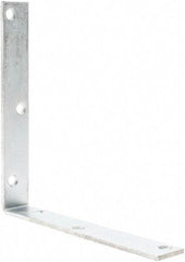 Value Collection - 8" Long x 1-1/4" Wide, Steel, Corner Brace - Zinc Plated - Caliber Tooling