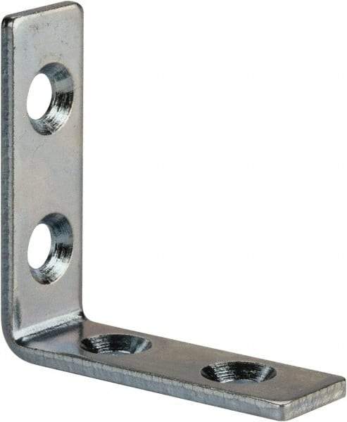 Value Collection - 1-1/2" Long x 1/2" Wide, Steel, Corner Brace - Zinc Plated - Caliber Tooling