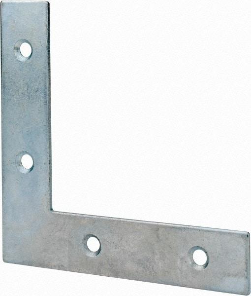 Value Collection - 4" Long x 0.870" Wide, Steel, Corner Brace - Zinc Plated - Caliber Tooling