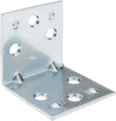 Value Collection - 1-1/2" Long x 1-1/2" Wide, Steel, Corner Brace - Zinc Plated - Caliber Tooling