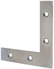 Value Collection - 3" Long x 0.620" Wide, Steel, Corner Brace - Zinc Plated - Caliber Tooling