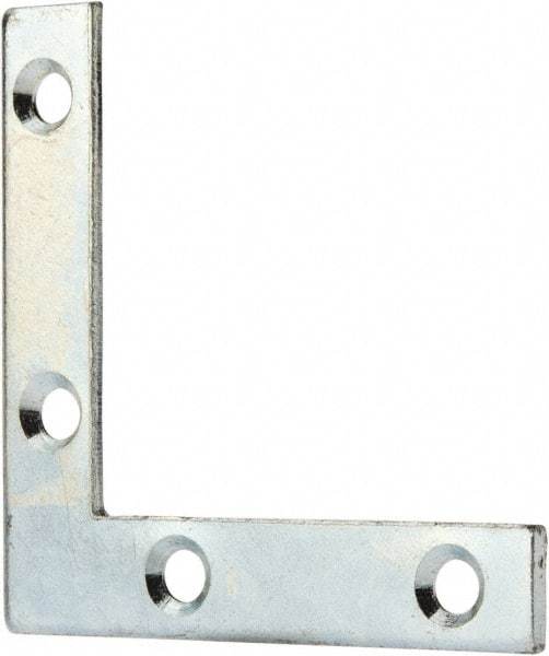 Value Collection - 2" Long x 0.370" Wide, Steel, Corner Brace - Zinc Plated - Caliber Tooling