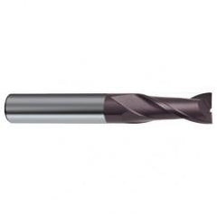 9.5mm Dia. x 72mm Overall Length 2-Flute Square End Solid Carbide SE End Mill-Round Shank-Center Cut-Firex - Caliber Tooling