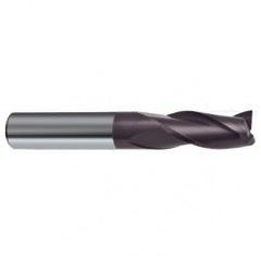 10mm Dia. x 72mm Overall Length 3-Flute Square End Solid Carbide SE End Mill-Round Shank-Center Cut-Firex - Caliber Tooling