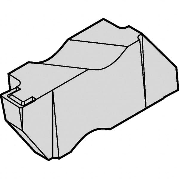 Kennametal - 4M600NG K Grade KCU25, 6mm Cutting Width Carbide Grooving Insert - 6.35mm Max Depth of Cut, Left Hand, 0.57mm Corner Radius, AlTiN Finish - Caliber Tooling