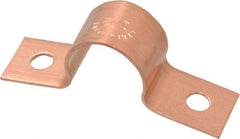 Mueller Industries - 1/2 Pipe, Copper, Pipe or Tube Strap - 2 Mounting Holes - Caliber Tooling