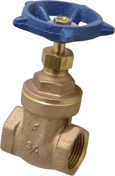 Legend Valve - 3/4" Pipe, Threaded Bronze Solid Wedge Stem Gate Valve - 200 WOG, 125 WSP, Screw-In Bonnet - Caliber Tooling