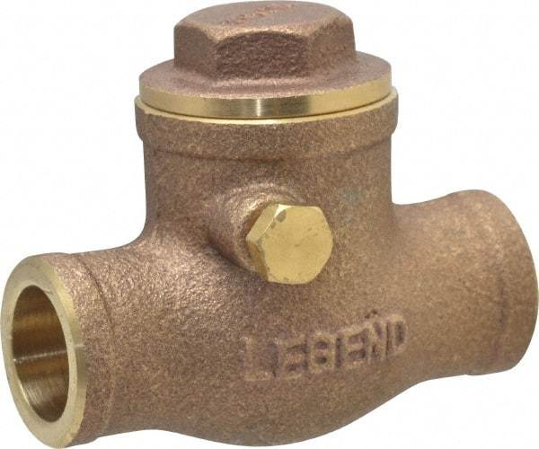 Legend Valve - 1/2" Brass Check Valve - Soldered x Soldered, 200 WOG - Caliber Tooling