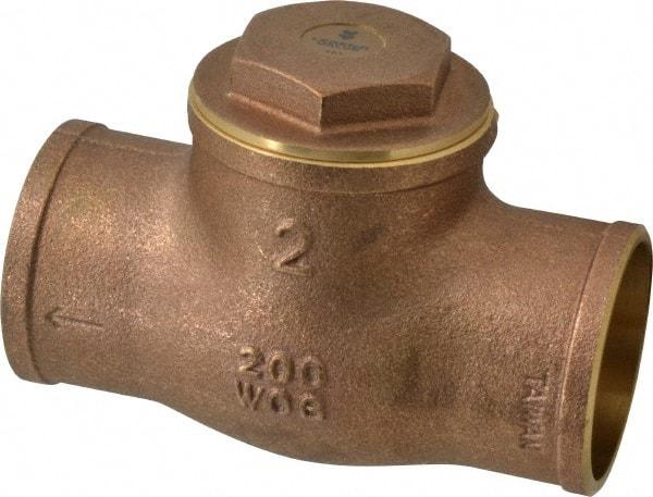 Legend Valve - 2" Brass Check Valve - Soldered x Soldered, 200 WOG - Caliber Tooling