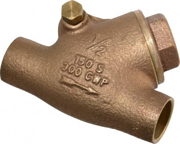 Legend Valve - 1/2" Bronze Check Valve - Y-Pattern, Soldered x Soldered, 300 WOG - Caliber Tooling