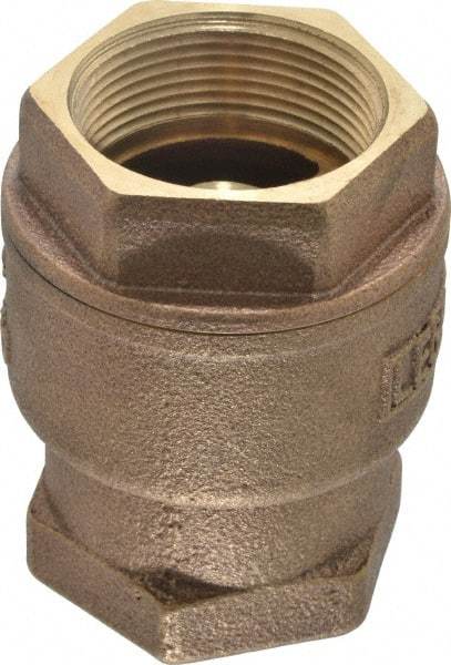 Legend Valve - 1-1/2" Bronze Check Valve - Inline, FNPT x FNPT, 250 WOG - Caliber Tooling