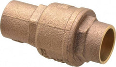 Legend Valve - 3/4" Bronze Check Valve - Inline, Soldered x Soldered, 250 WOG - Caliber Tooling