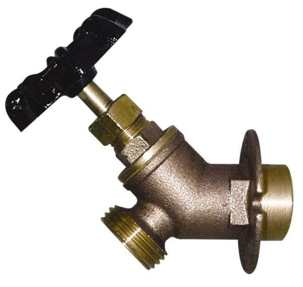 Legend Valve - 1/2" Pipe, Lead Free Brass Sillcock with Lockshield - Handwheel Handle, FNPT x MGHT End Connections, 125 psi WOG Rating - Caliber Tooling