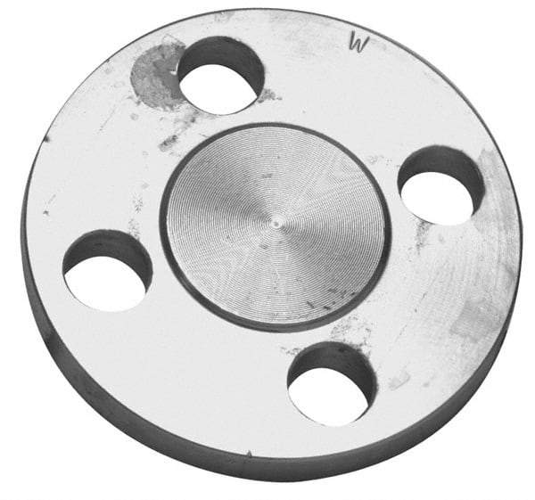 Merit Brass - 8" Pipe, 13-1/2" OD, Stainless Steel, Blind Pipe Flange - 11-1/2" Across Bolt Hole Centers, 7/8" Bolt Hole, 150 psi, Grade 304 - Caliber Tooling