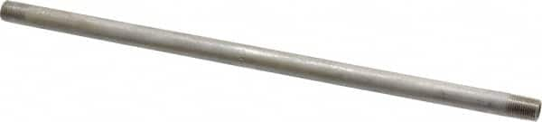 Merit Brass - Schedule 40, 1/8" Pipe x 10" Long, Grade 304/304L Stainless Steel Pipe Nipple - Welded & Threaded - Caliber Tooling