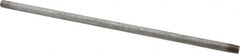 Merit Brass - Schedule 40, 1/8" Pipe x 12" Long, Grade 304/304L Stainless Steel Pipe Nipple - Welded & Threaded - Caliber Tooling