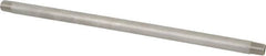 Merit Brass - Schedule 40, 1/4" Pipe x 12" Long, Grade 304/304L Stainless Steel Pipe Nipple - Welded & Threaded - Caliber Tooling