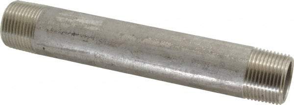 Merit Brass - Schedule 40, 3/4" Pipe x 6" Long, Grade 304/304L Stainless Steel Pipe Nipple - Welded & Threaded - Caliber Tooling