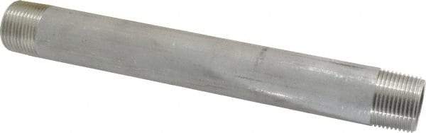 Merit Brass - Schedule 40, 3/4" Pipe x 8" Long, Grade 304/304L Stainless Steel Pipe Nipple - Welded & Threaded - Caliber Tooling