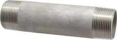 Merit Brass - Schedule 40, 1-1/4" Pipe x 6" Long, Grade 304/304L Stainless Steel Pipe Nipple - Welded & Threaded - Caliber Tooling