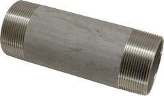 Merit Brass - Schedule 40, 2" Pipe x 6" Long, Grade 304/304L Stainless Steel Pipe Nipple - Welded & Threaded - Caliber Tooling