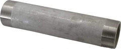 Merit Brass - Schedule 40, 2" Pipe x 10" Long, Grade 304/304L Stainless Steel Pipe Nipple - Welded & Threaded - Caliber Tooling