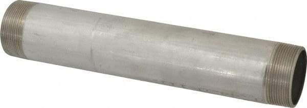 Merit Brass - Schedule 40, 2" Pipe x 12" Long, Grade 304/304L Stainless Steel Pipe Nipple - Welded & Threaded - Caliber Tooling