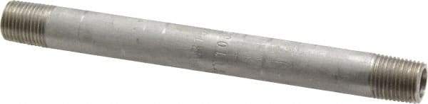 Merit Brass - Schedule 40, 1/8" Pipe x 4" Long, Grade 316/316L Stainless Steel Pipe Nipple - Welded & Threaded - Caliber Tooling