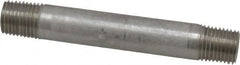 Merit Brass - Schedule 40, 1/4" Pipe x 3-1/2" Long, Grade 316/316L Stainless Steel Pipe Nipple - Welded & Threaded - Caliber Tooling