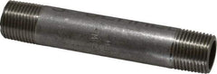 Merit Brass - Schedule 40, 3/8" Pipe x 3-1/2" Long, Grade 316/316L Stainless Steel Pipe Nipple - Welded & Threaded - Caliber Tooling