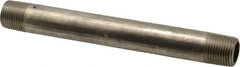 Merit Brass - Schedule 40, 3/8" Pipe x 5-1/2" Long, Grade 316/316L Stainless Steel Pipe Nipple - Welded & Threaded - Caliber Tooling