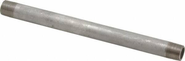 Merit Brass - Schedule 40, 3/8" Pipe x 8" Long, Grade 316/316L Stainless Steel Pipe Nipple - Welded & Threaded - Caliber Tooling