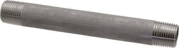 Merit Brass - Schedule 40, 1/2" Pipe x 6" Long, Grade 316/316L Stainless Steel Pipe Nipple - Welded & Threaded - Caliber Tooling