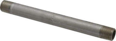 Merit Brass - Schedule 40, 1/2" Pipe x 8" Long, Grade 316/316L Stainless Steel Pipe Nipple - Welded & Threaded - Caliber Tooling