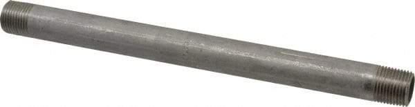 Merit Brass - Schedule 40, 1/2" Pipe x 10" Long, Grade 316/316L Stainless Steel Pipe Nipple - Welded & Threaded - Caliber Tooling