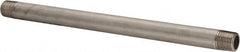 Merit Brass - Schedule 40, 1/2" Pipe x 12" Long, Grade 316/316L Stainless Steel Pipe Nipple - Welded & Threaded - Caliber Tooling