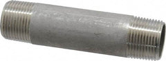 Merit Brass - Schedule 40, 3/4" Pipe x 4" Long, Grade 316/316L Stainless Steel Pipe Nipple - Welded & Threaded - Caliber Tooling