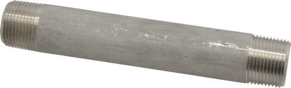 Merit Brass - Schedule 40, 3/4" Pipe x 6" Long, Grade 316/316L Stainless Steel Pipe Nipple - Welded & Threaded - Caliber Tooling